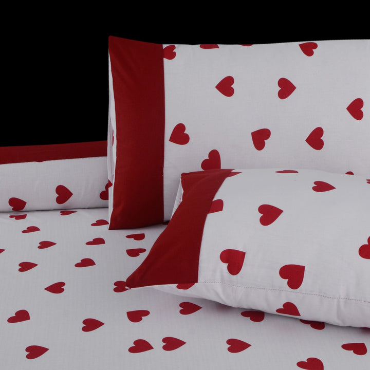 3 Pcs Cuffed Printed Bedsheet Set - 1609
