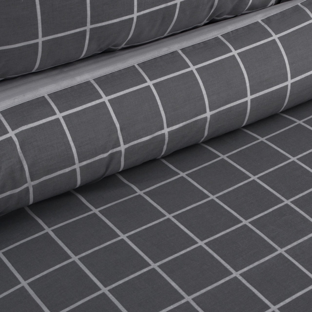 3 Pcs Cuffed Printed Bedsheet Set - 1610