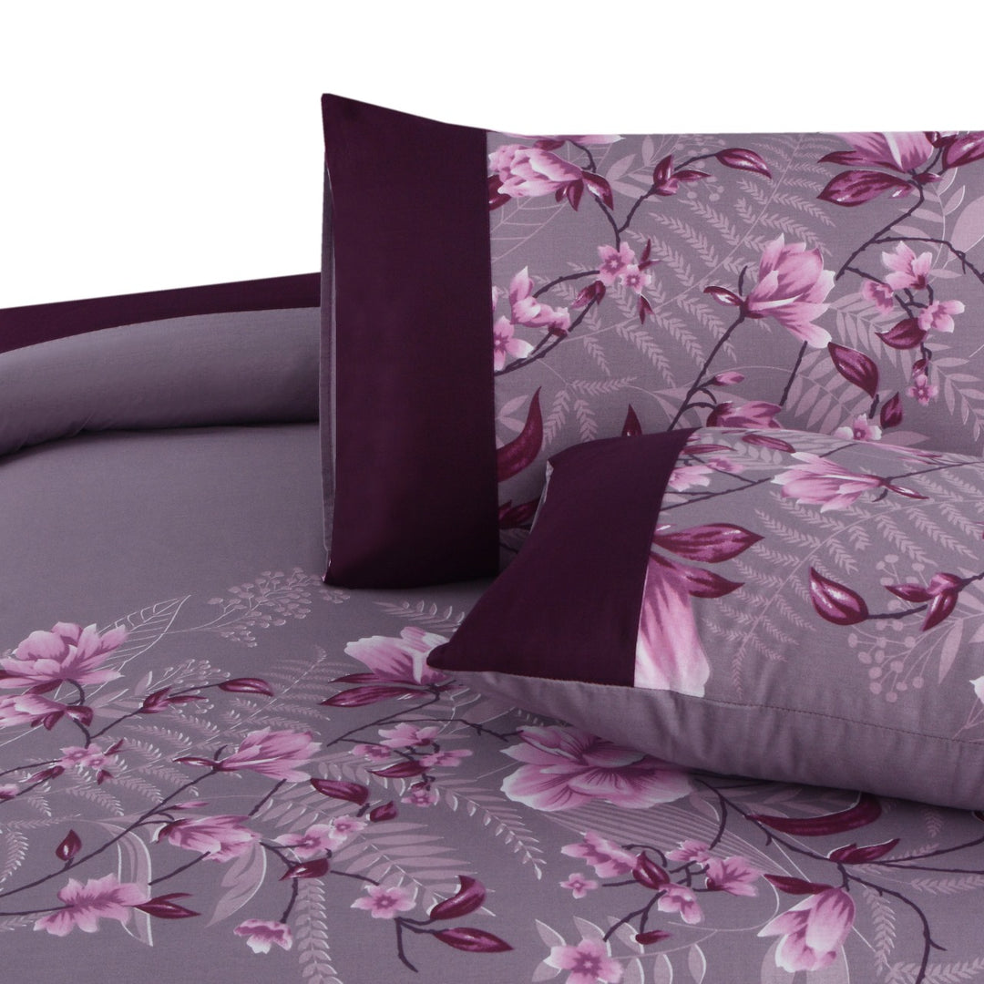3 Pcs Cuffed Printed Bedsheet Set - 1611