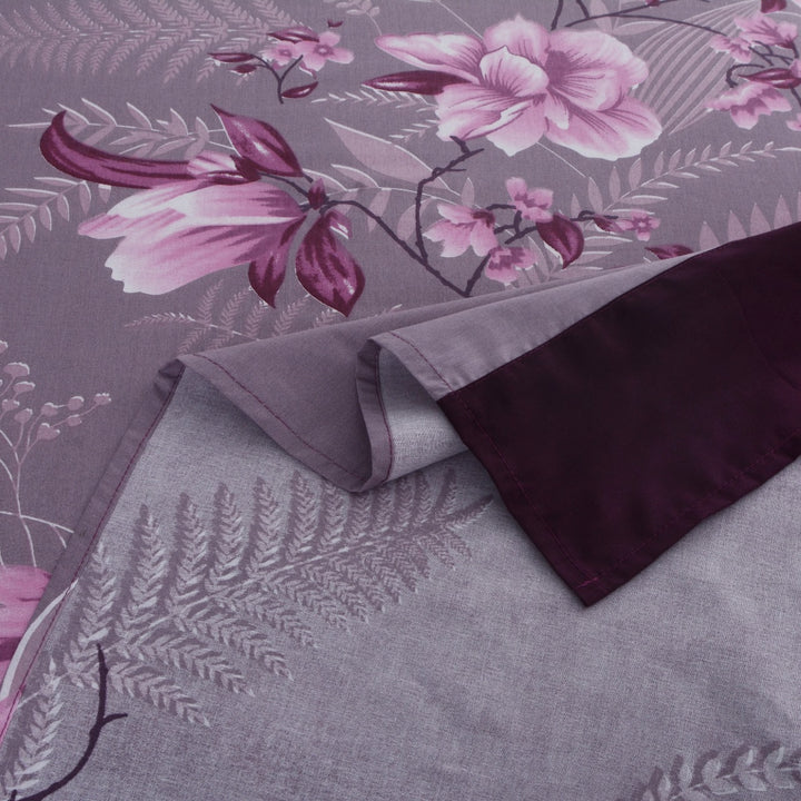 3 Pcs Cuffed Printed Bedsheet Set - 1611