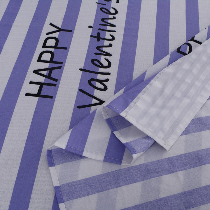 3 Pcs Cuffed Printed Bedsheet Set - 1613