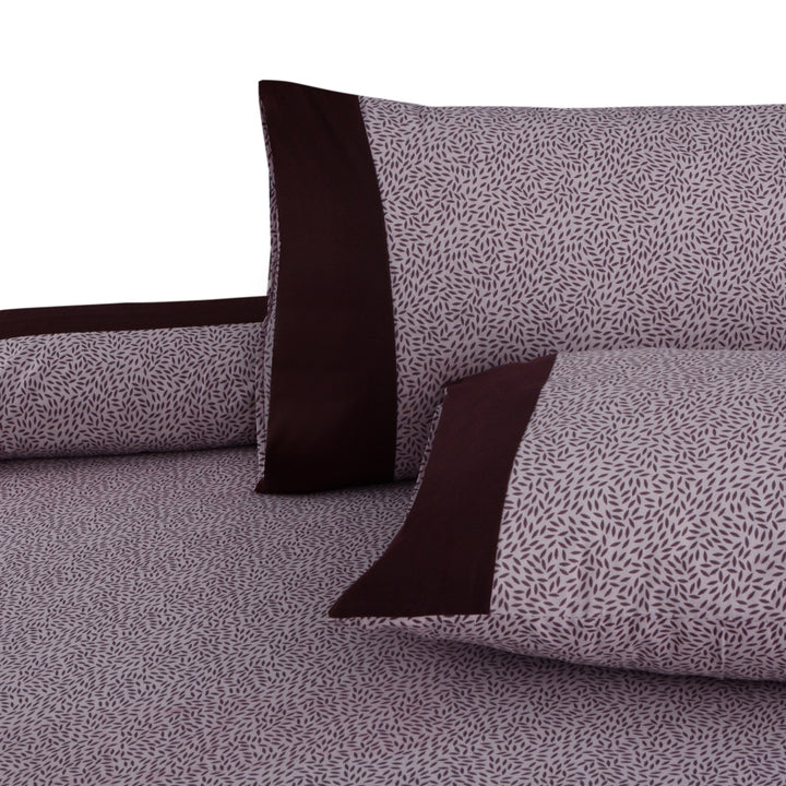 3 Pcs Cuffed Printed Bedsheet Set - 1617