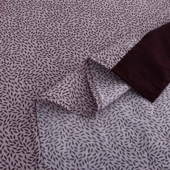 3 Pcs Cuffed Printed Bedsheet Set - 1617