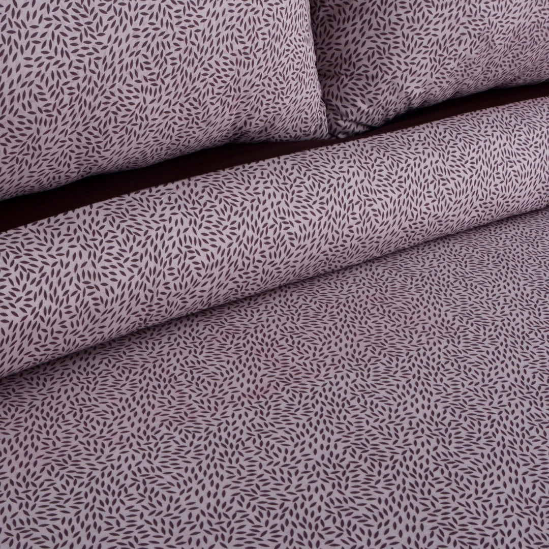 3 Pcs Cuffed Printed Bedsheet Set - 1617