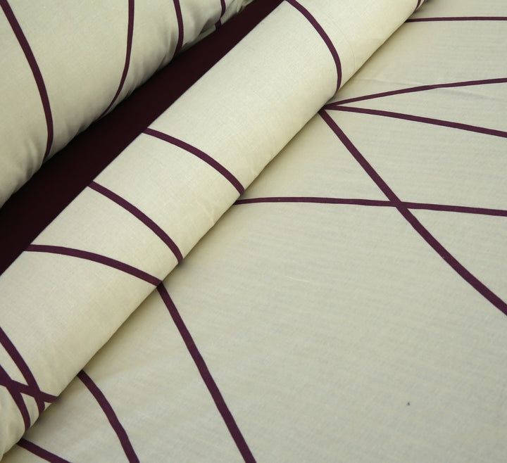 3 Pcs Cuffed Printed Bedsheet Set - 1625