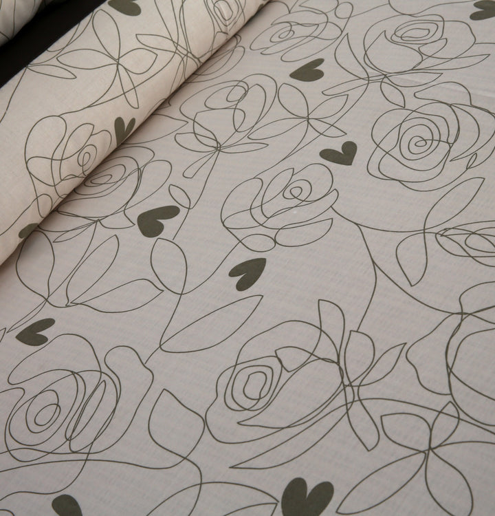 3 Pcs Cuffed Printed Bedsheet Set - 1627