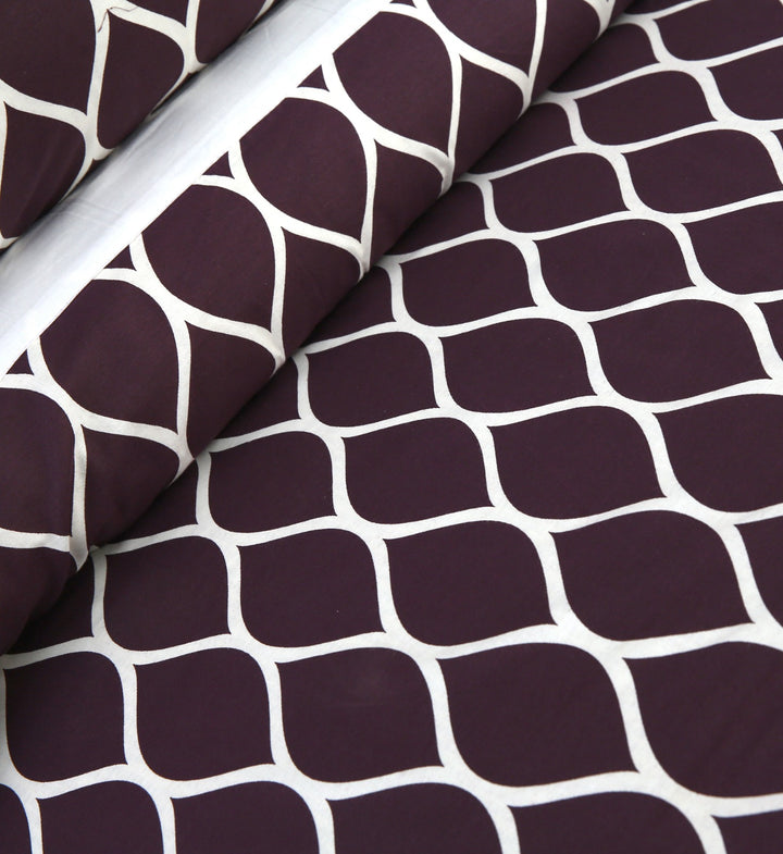 3 Pcs Cuffed Printed Bedsheet Set - 1628