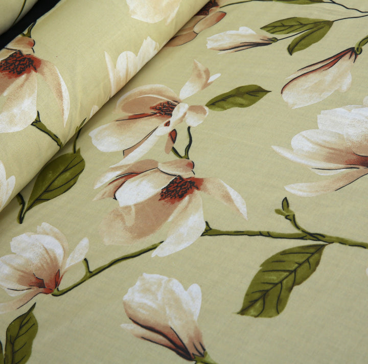 3 Pcs Cuffed Printed Bedsheet Set - 1632