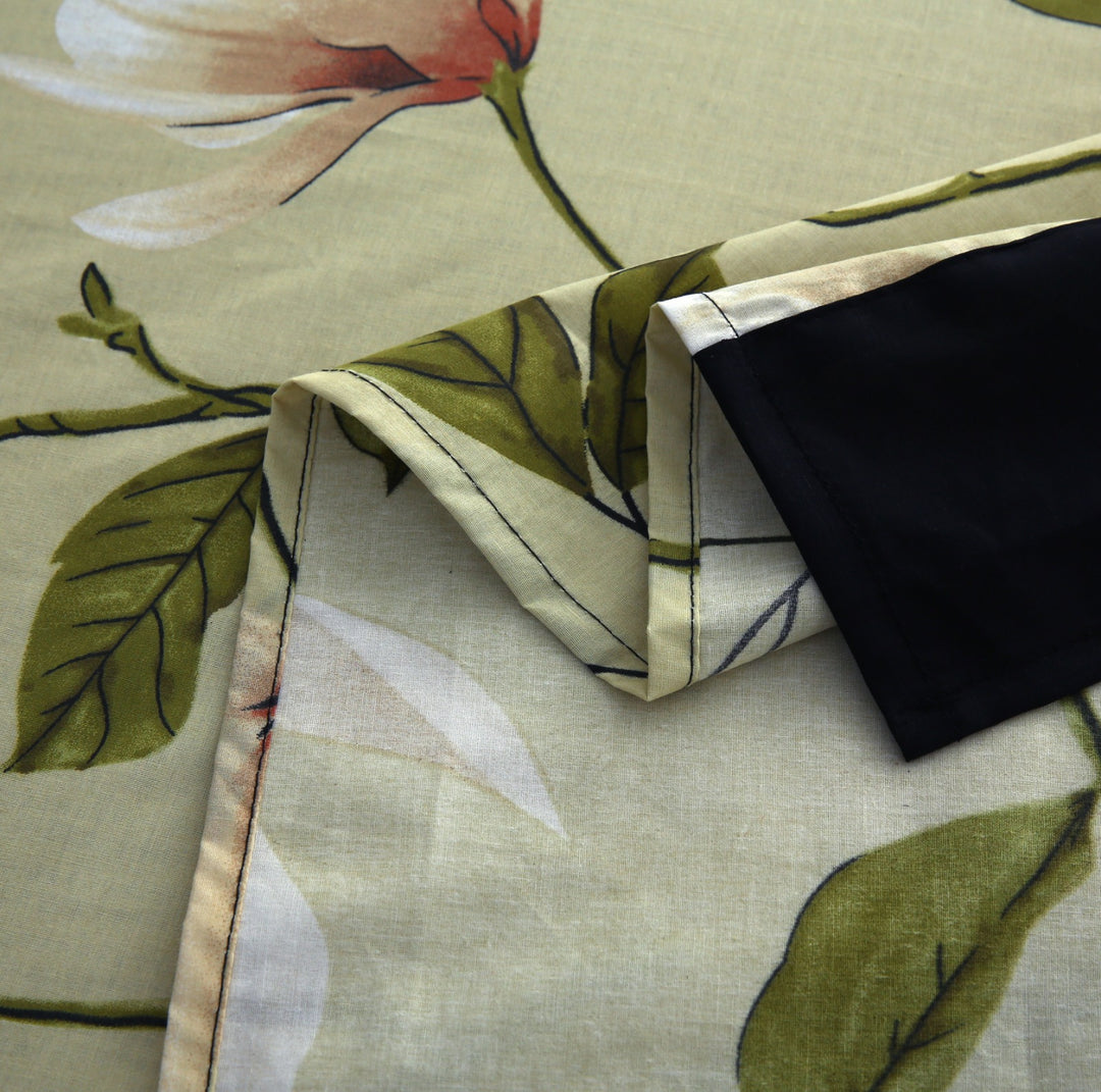 3 Pcs Cuffed Printed Bedsheet Set - 1632