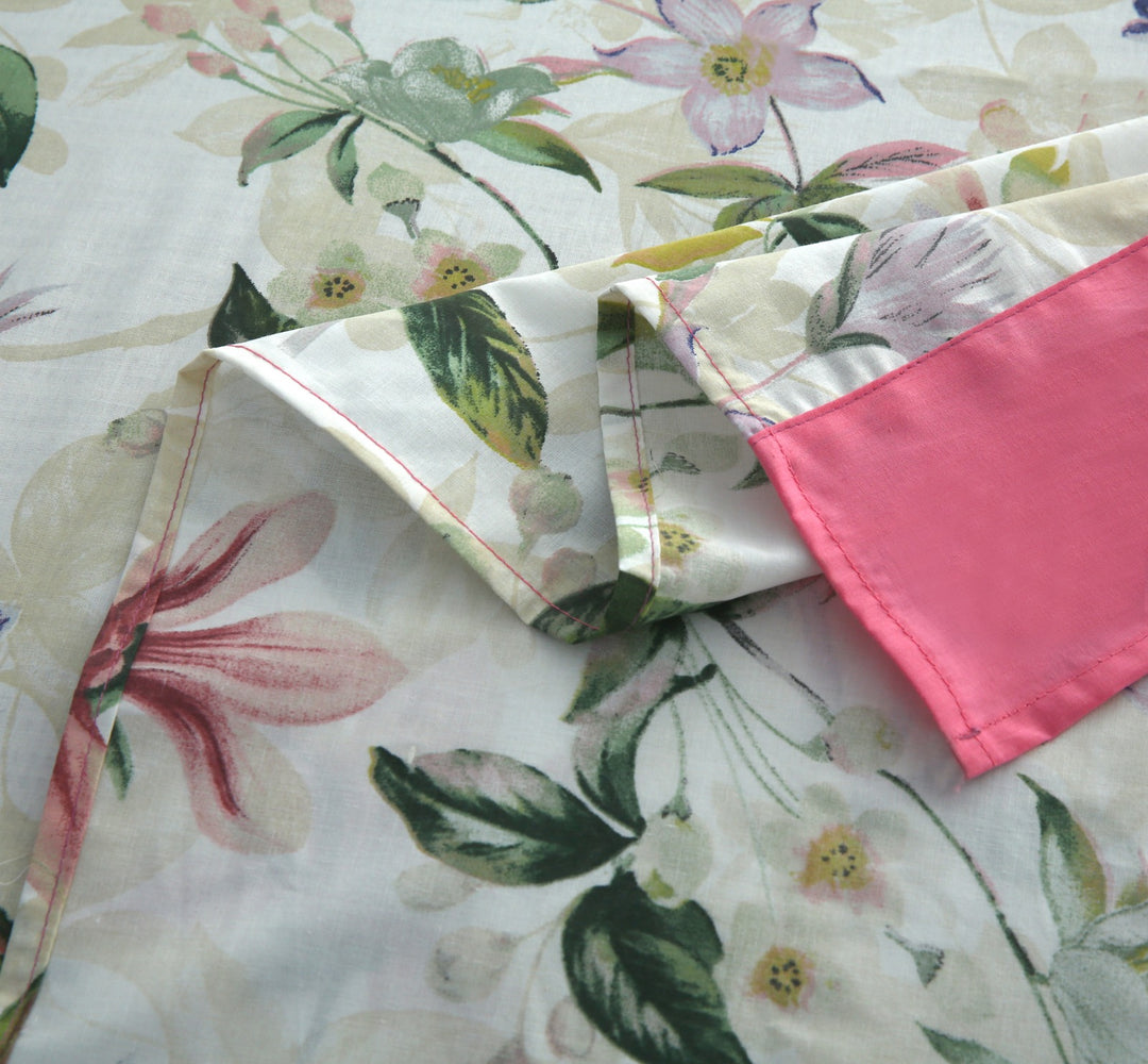 3 Pcs Cuffed Printed Bedsheet Set - 1631