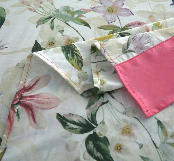 3 Pcs Cuffed Printed Bedsheet Set - 1631