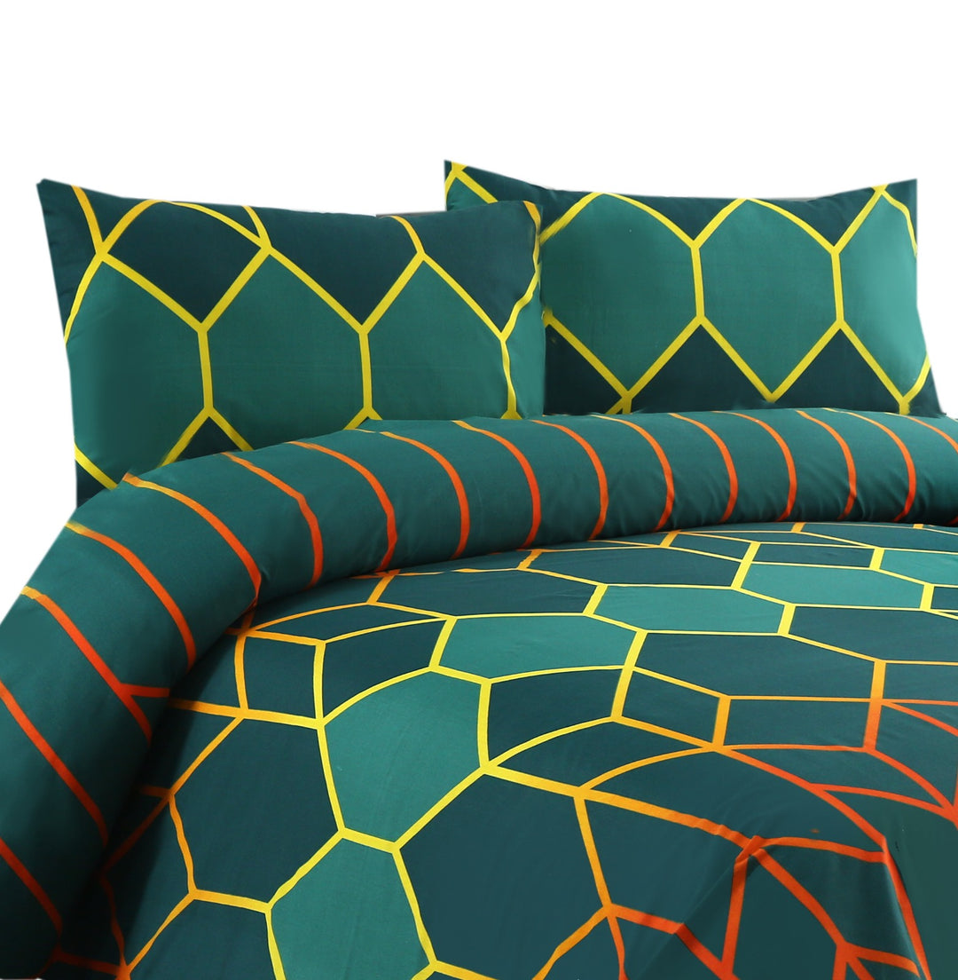 3 Pcs Premium Printed Bedsheet Set - 1561