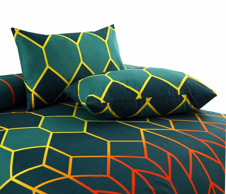 3 Pcs Premium Printed Bedsheet Set - 1561