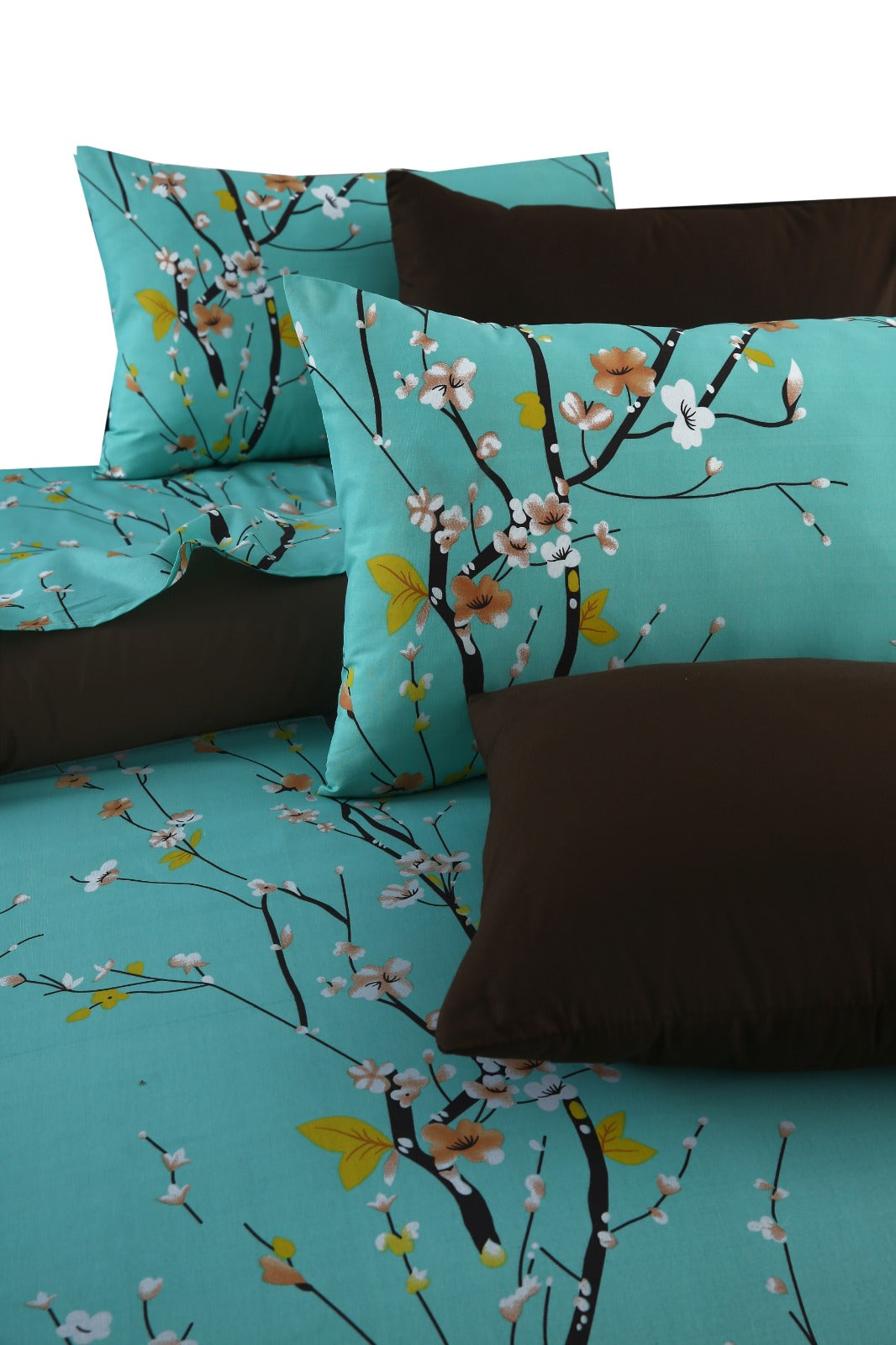 6 Pcs Autumn Tree Printed Duvet Set - 1630