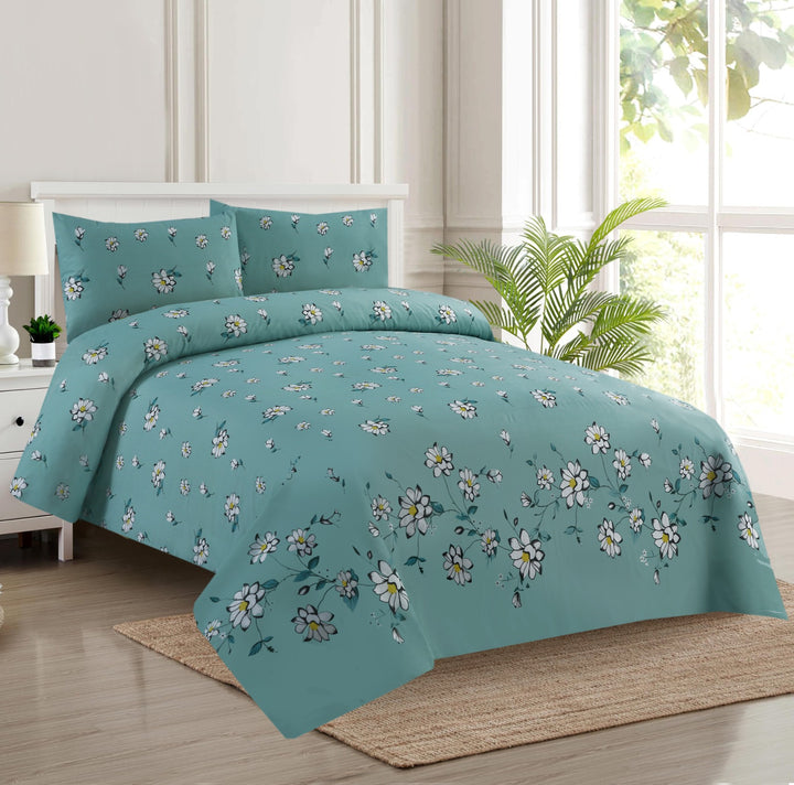 White Rose Premium Bedsheet - 1591