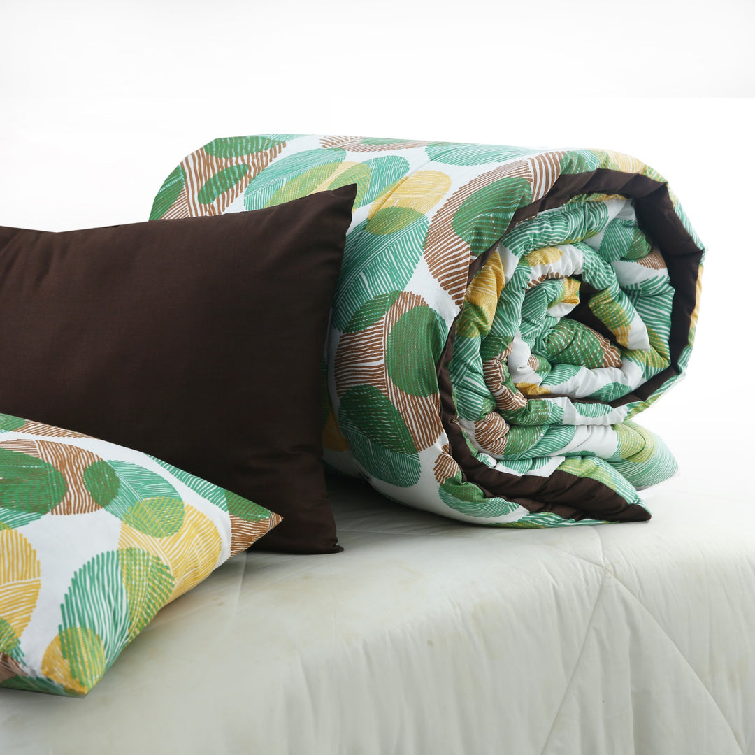 6 Pcs Circled Printed Comforter set - 1653