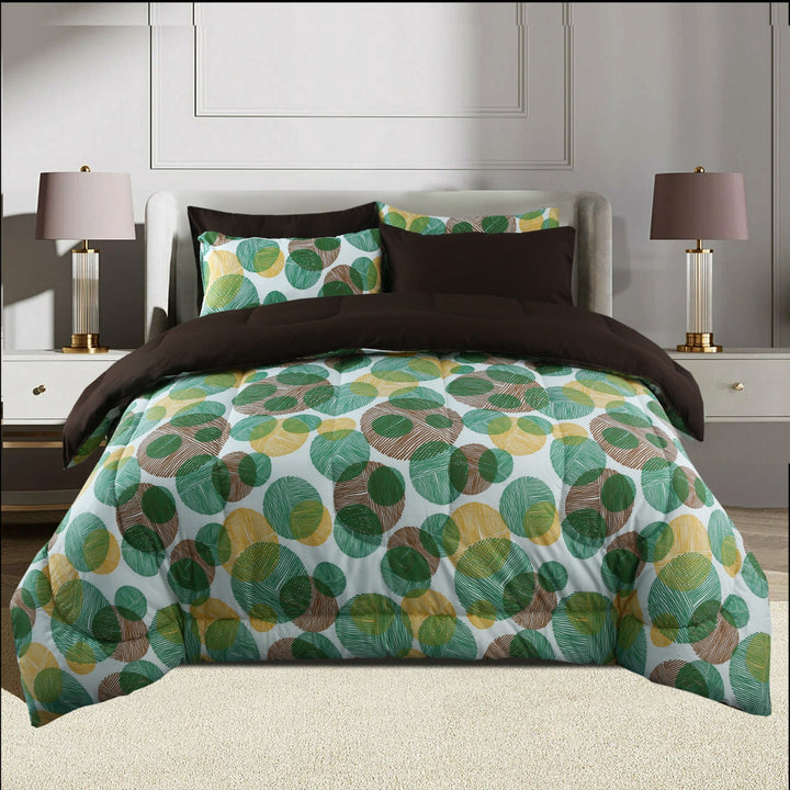 6 Pcs Circled Printed Comforter set - 1653