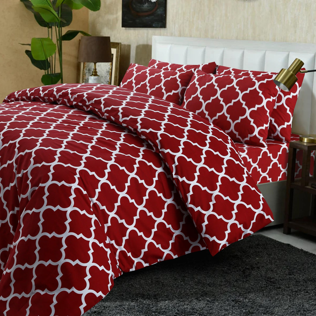 6 Pcs Cherry Printed Duvet Set - 1636