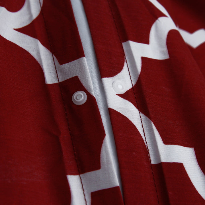 6 Pcs Cherry Printed Duvet Set - 1636