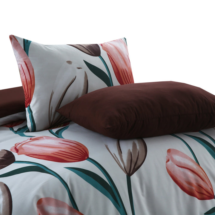 6 Pcs Daffodils Printed Duvet Set - 1637