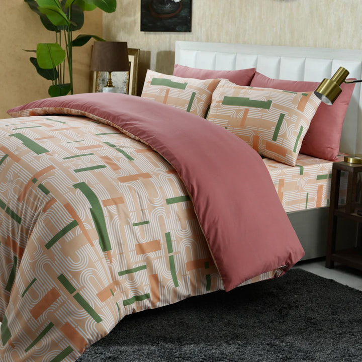 6 Pcs Modern Printed Duvet Set - 1638