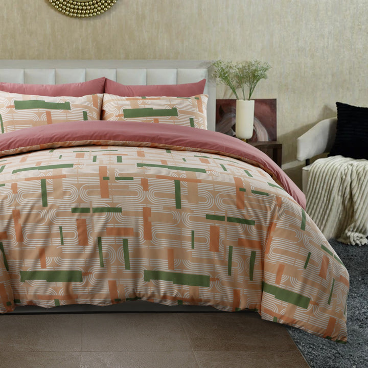 6 Pcs Modern Printed Duvet Set - 1638