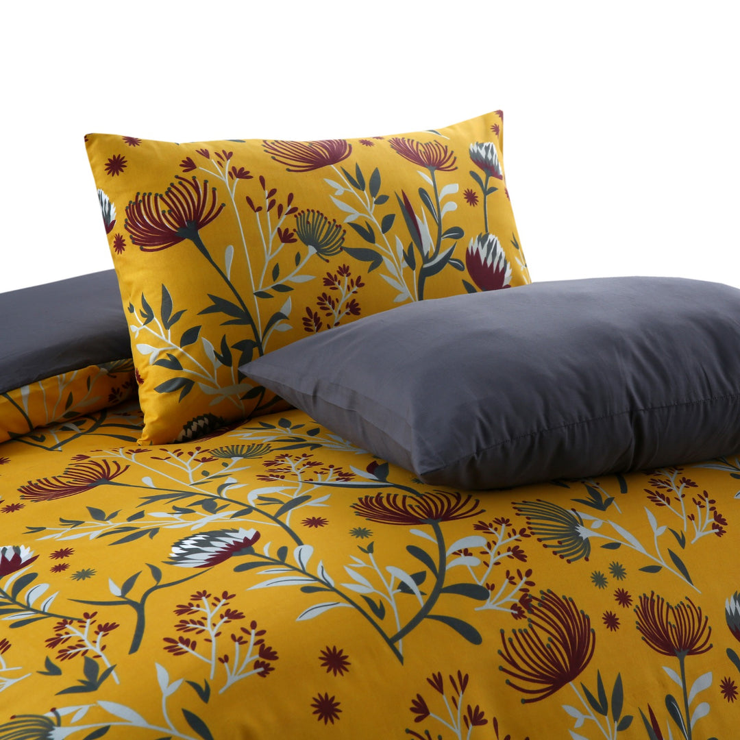 6 Pcs Sunflower Printed Duvet Set - 1634