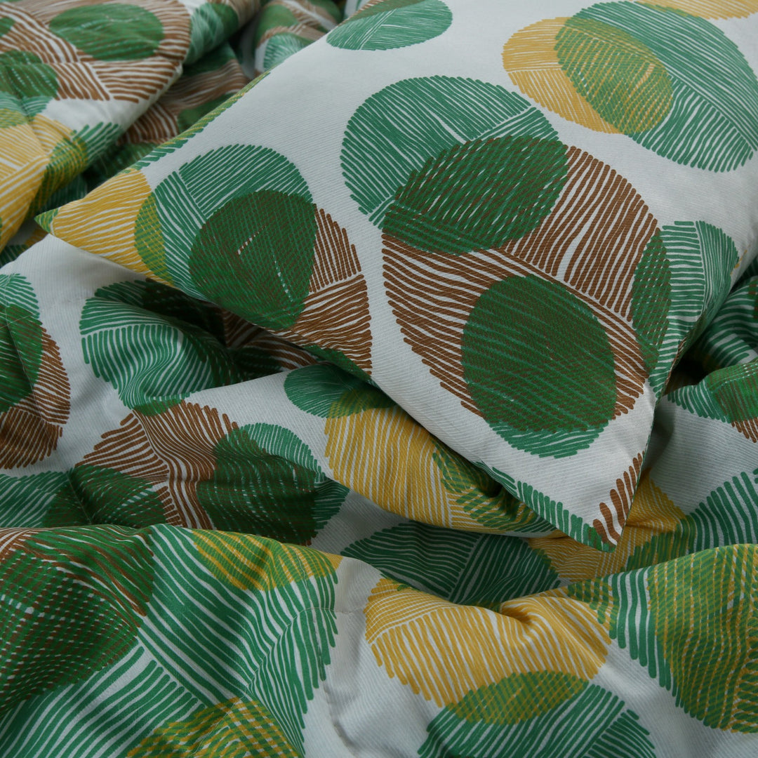 7 Pcs Circled Printed Comforter set - 1652