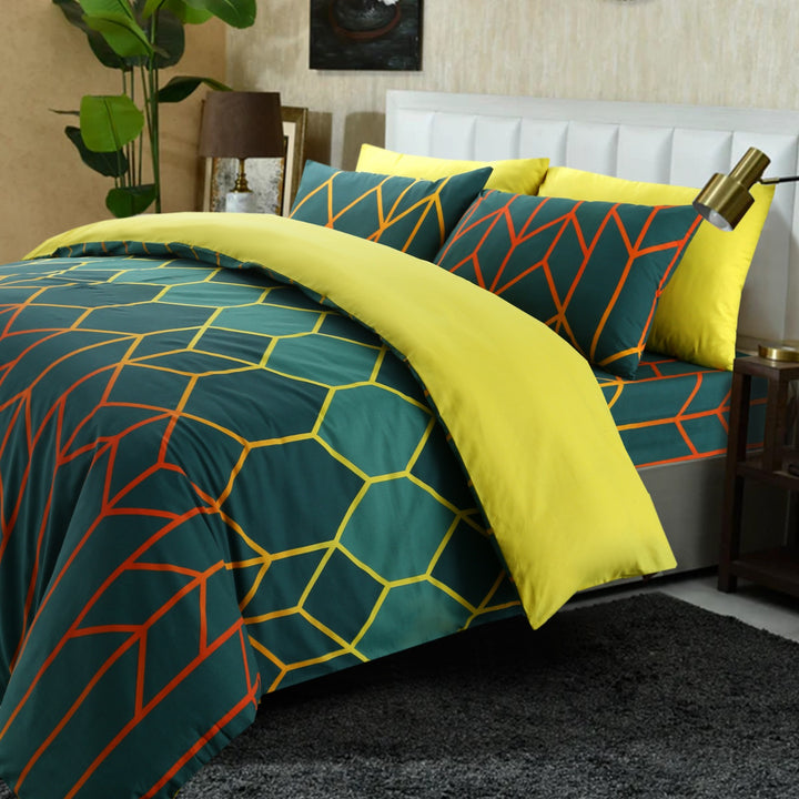 6 Pcs Botanic Printed Duvet Set - 1646