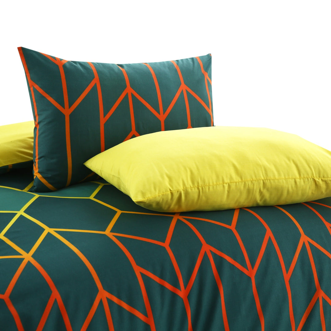 6 Pcs Botanic Printed Duvet Set - 1646