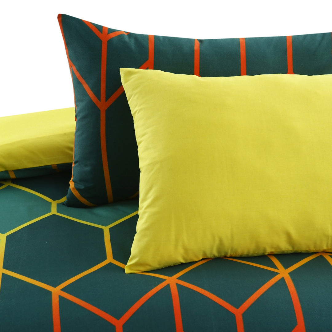 6 Pcs Botanic Printed Duvet Set - 1646