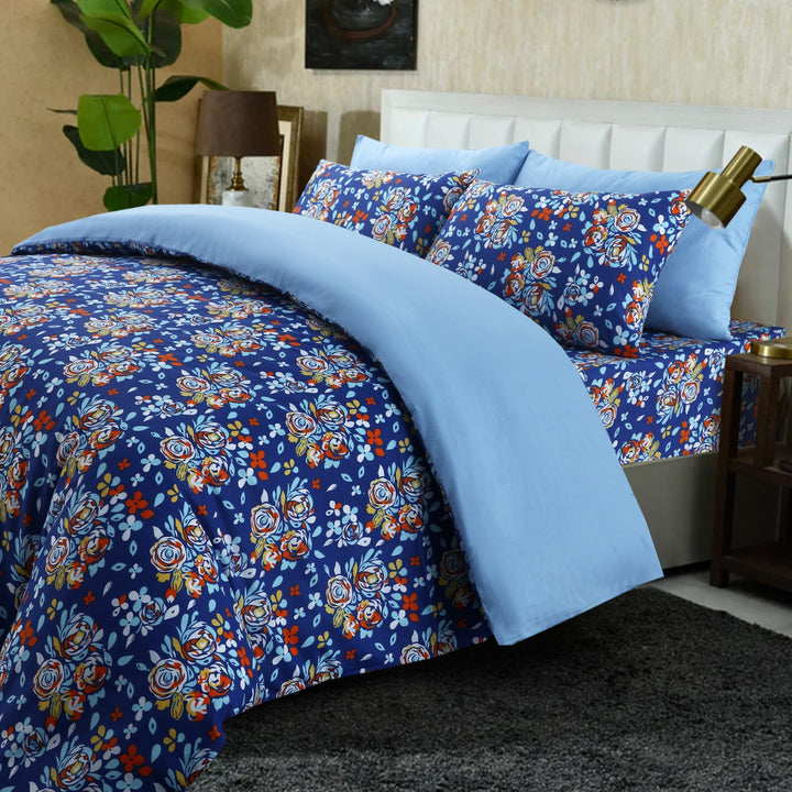 6 Pcs Spring Printed Duvet Set - 1641