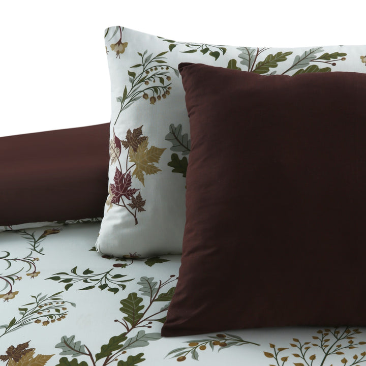 6 Pcs Autumn Flowers Printed Duvet Set - 1643