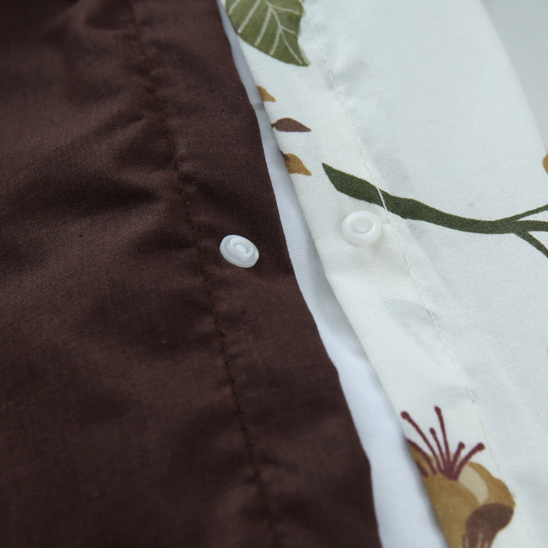 6 Pcs Autumn Flowers Printed Duvet Set - 1643