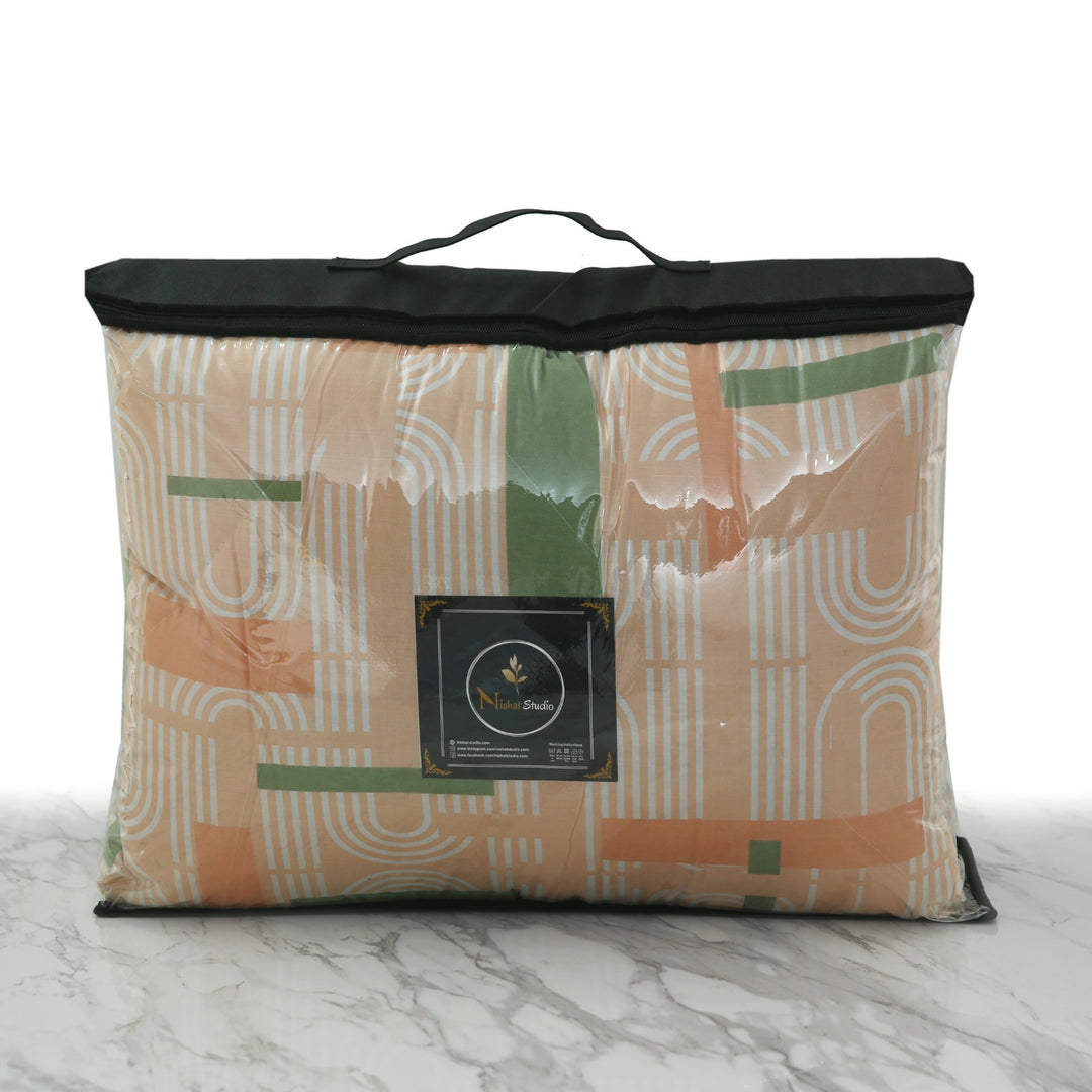 7 Pcs Modern Printed Comforter set - 1647