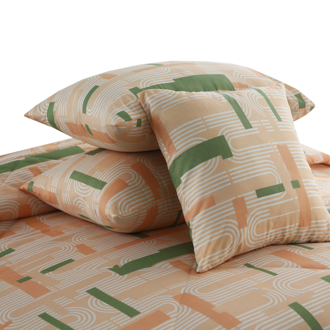 7 Pcs Modern Printed Comforter set - 1647