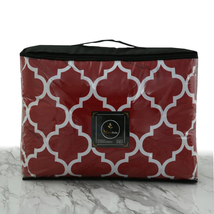 7 Pcs Cherry Printed Comforter set - 1654