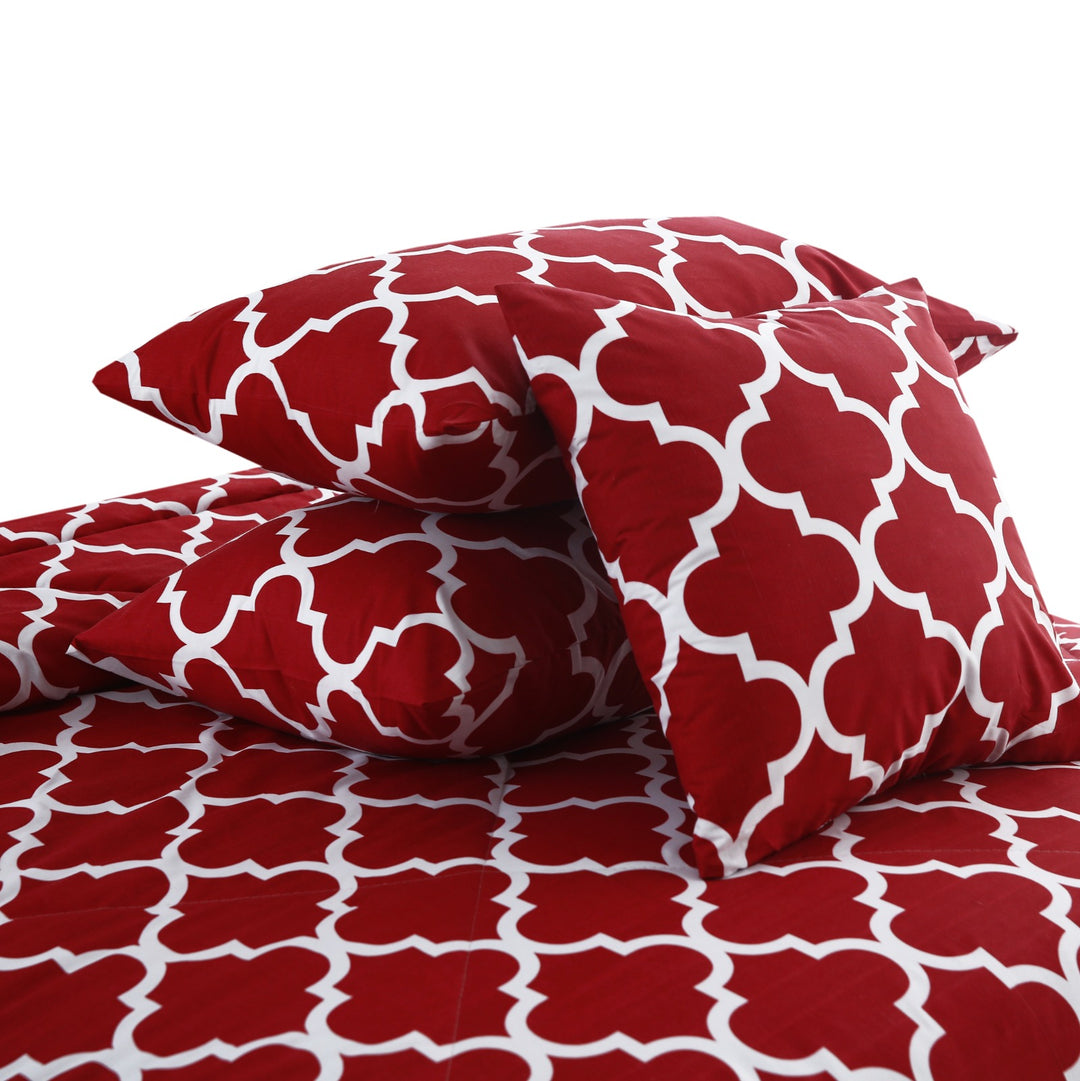 7 Pcs Cherry Printed Comforter set - 1654