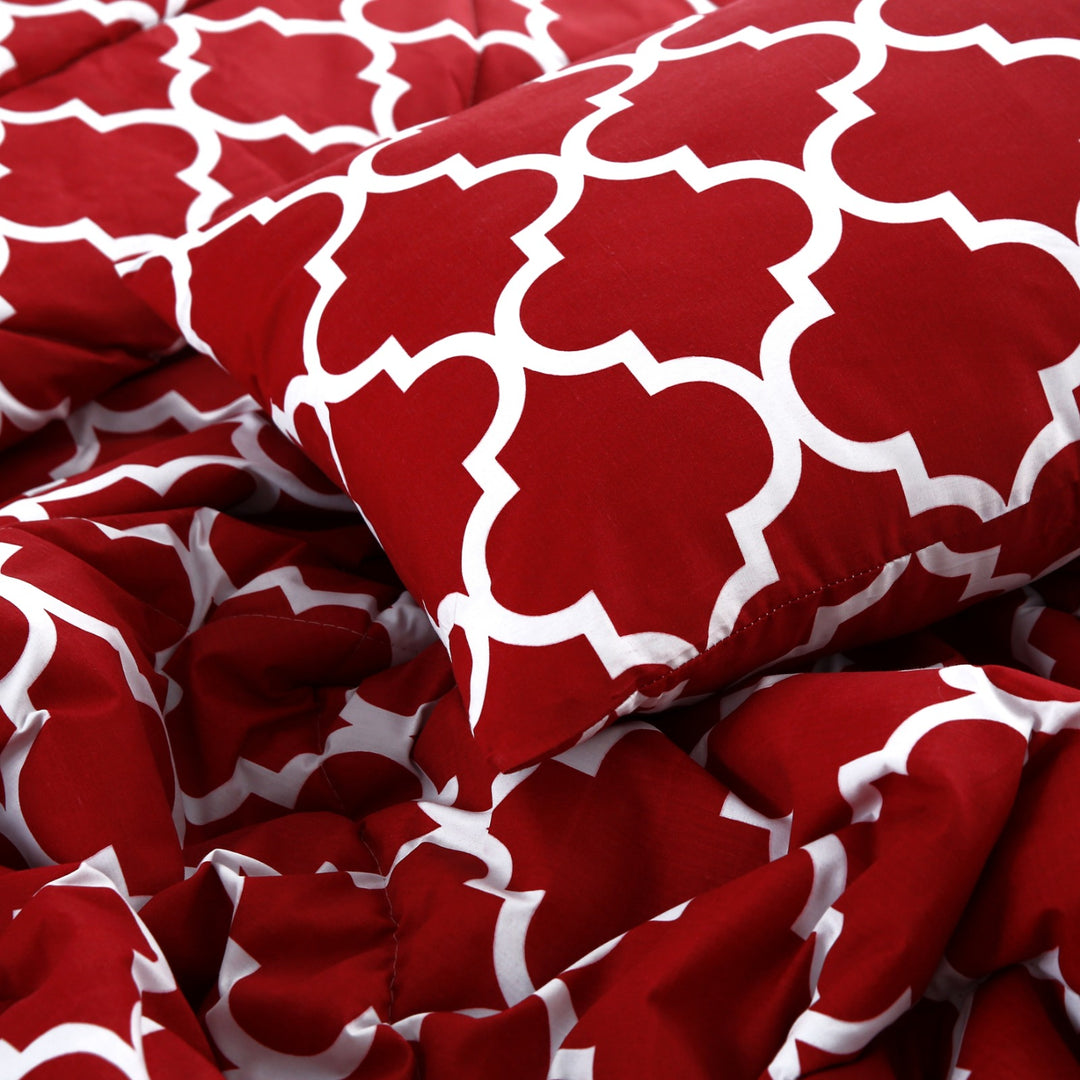 7 Pcs Cherry Printed Comforter set - 1654