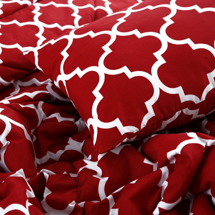 7 Pcs Cherry Printed Comforter set - 1654