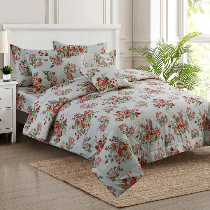 7 Pcs Blossom Senerity Comforter set - 1655