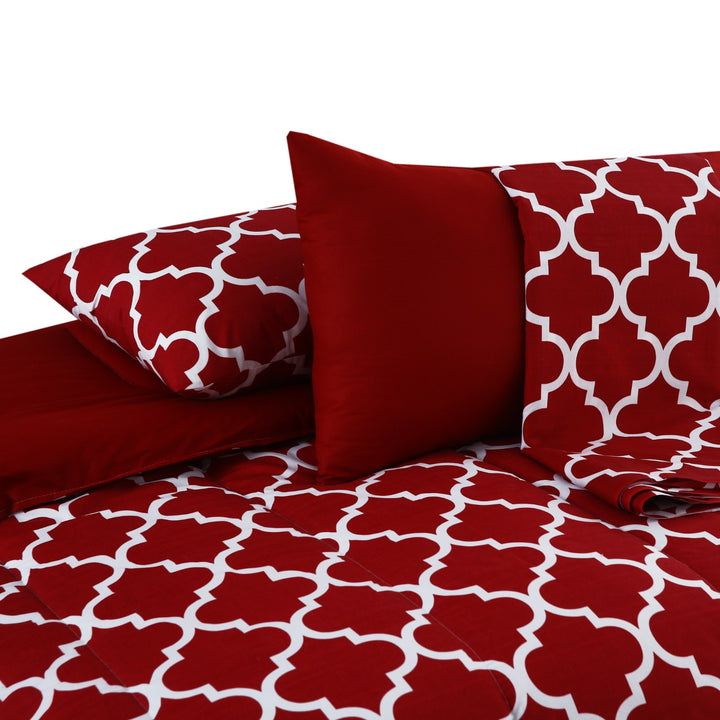 6 Pcs Cherry Printed Comforter set - 1656