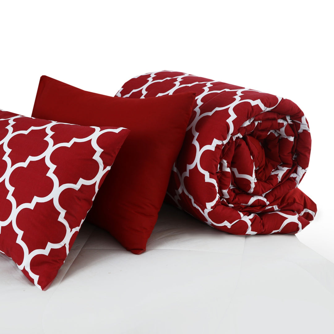 6 Pcs Cherry Printed Comforter set - 1656