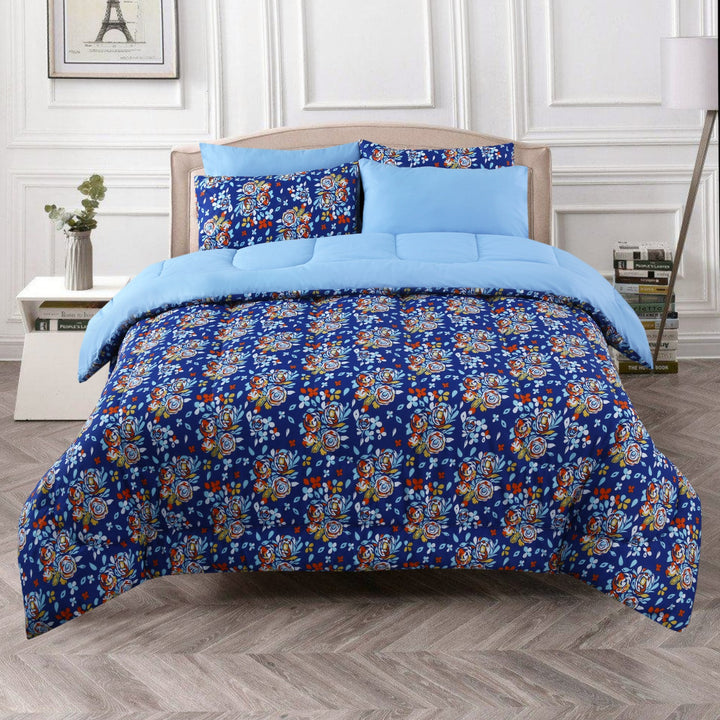 6 Pcs Spring Printed Comforter set - 1658