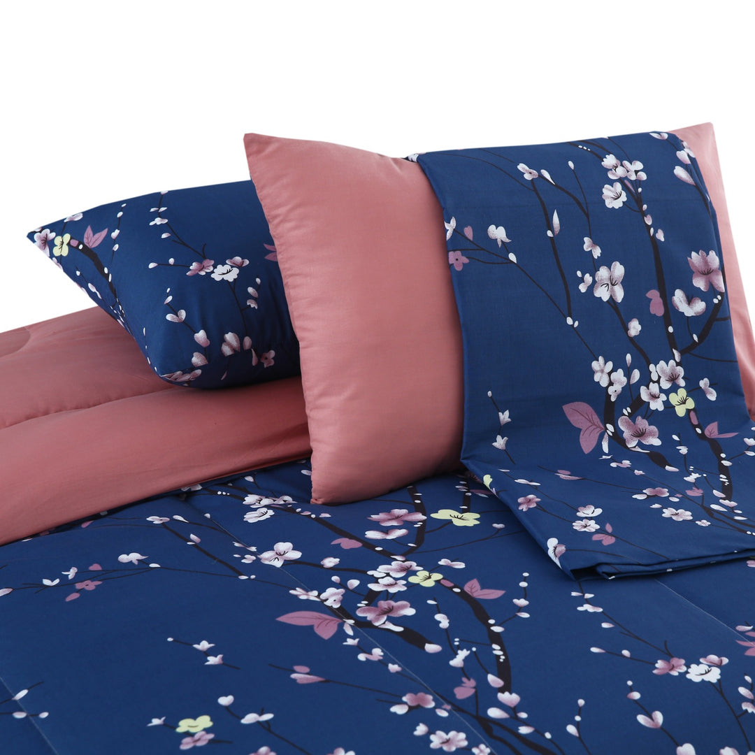 6 Pcs Serene Tulip Comforter set - 1659