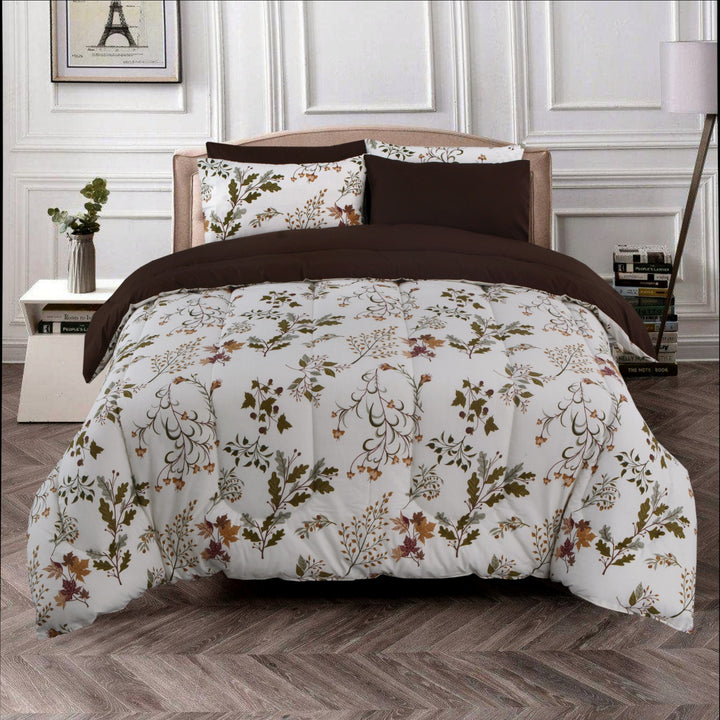 6 Pcs Floral Harmony Comforter set - 1660