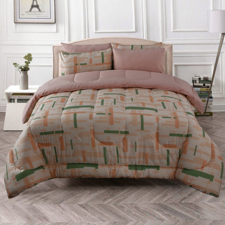 6 Pcs Modern Printed Comforter set - 1663