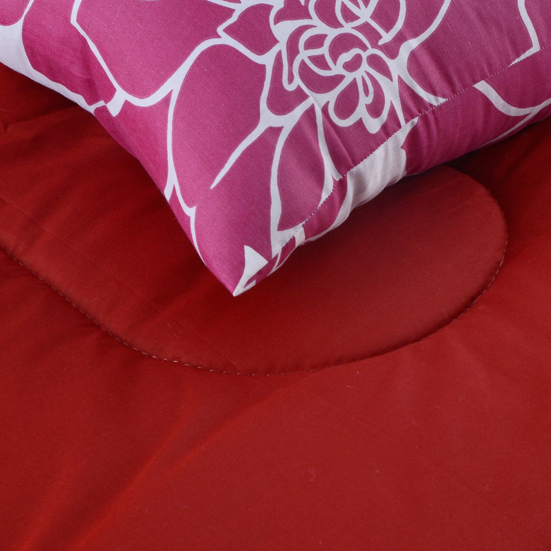 6 Pcs Flower Printed Comforter set - 1677