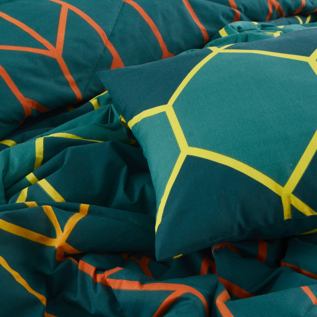 7 Pcs Botanic Printed Comforter set - 1679