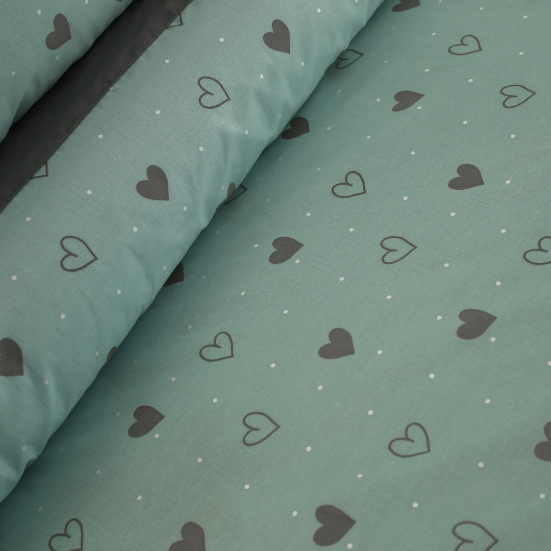 3 Pcs Cuffed Printed Bedsheet Set - 1691